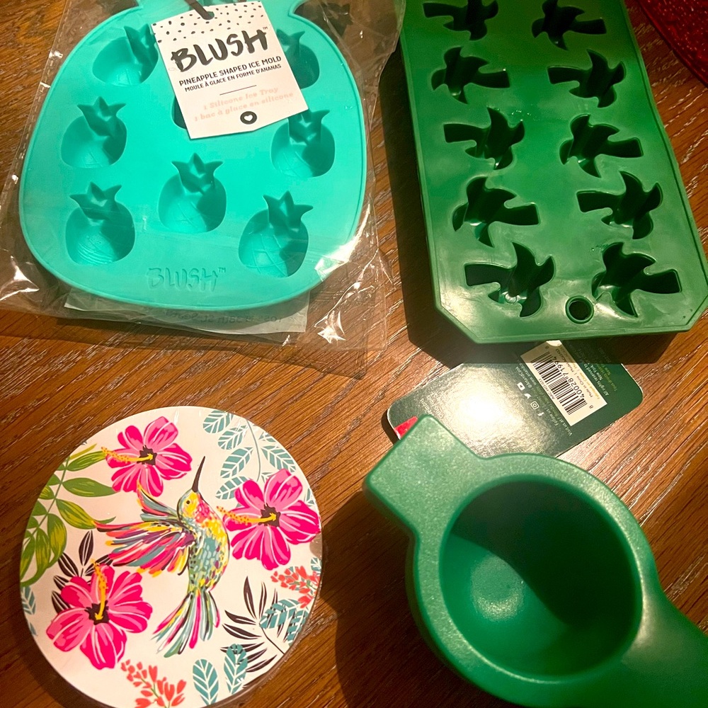 New Island Cocktail Set! 🌴🍍🍹 Citrus Juicer & Ice Cube Trays & coasters! 🌺